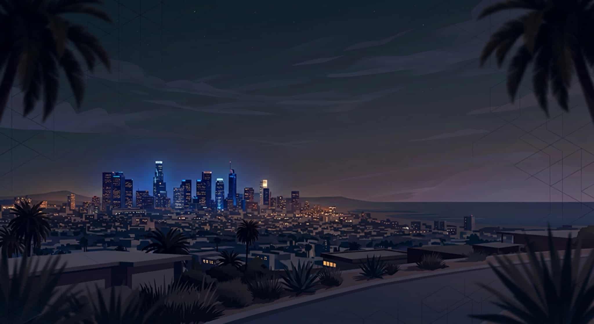 GTA city street backdrop