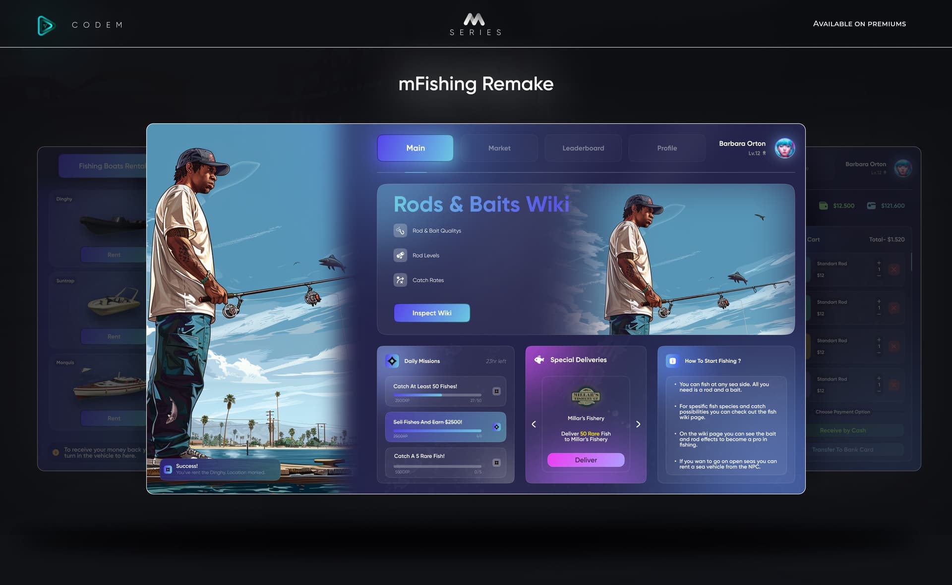 CodeM Fishing — Advanced Fishing System FiveM Script — esx 2