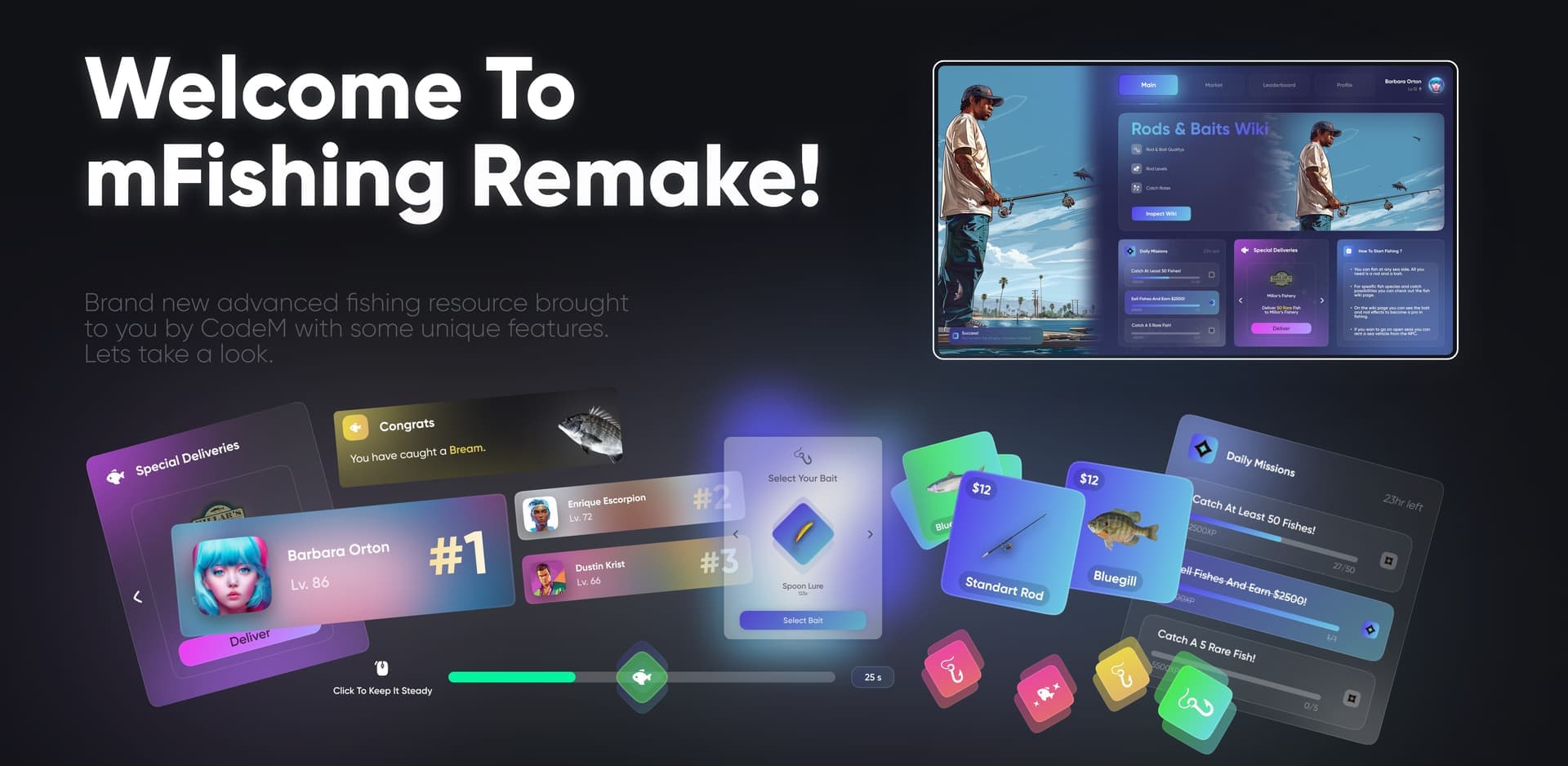 CodeM Fishing — Advanced Fishing System FiveM Script — esx 3