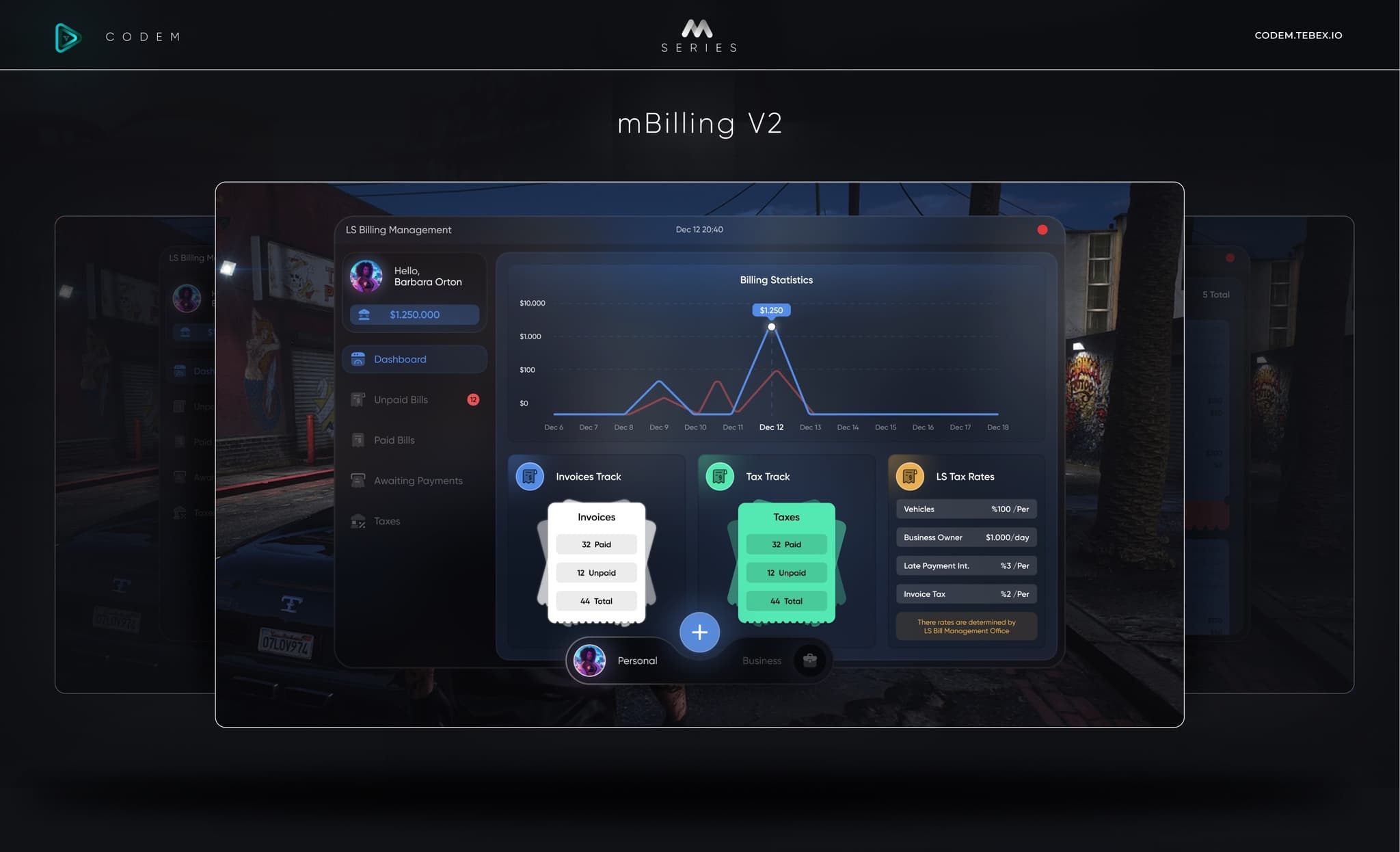 CodeM mBilling — Advanced Billing & Invoice System esx FiveM Script