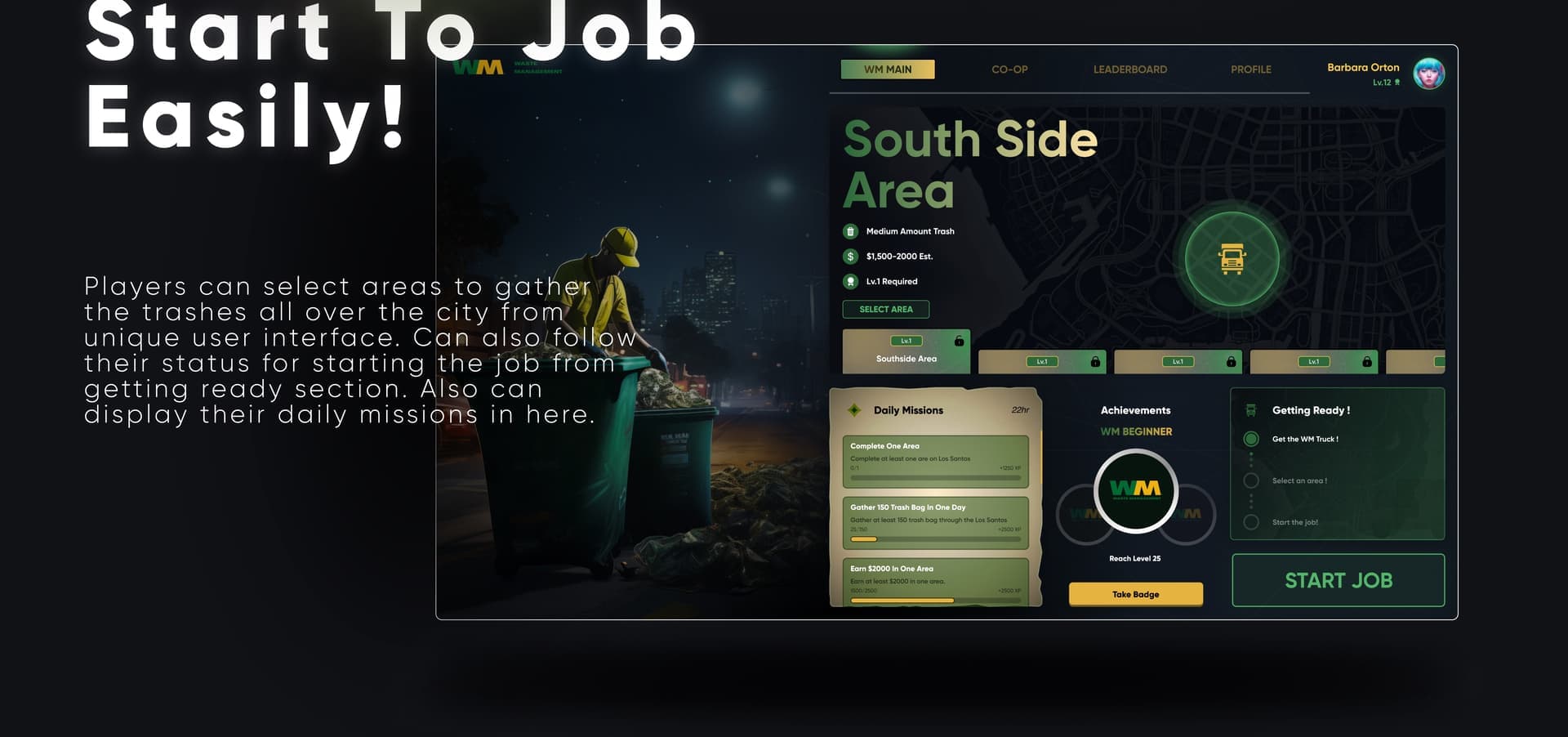 CodeM mGarbagejob — Advanced Co-Op Sanitation Job FiveM Script — esx 4