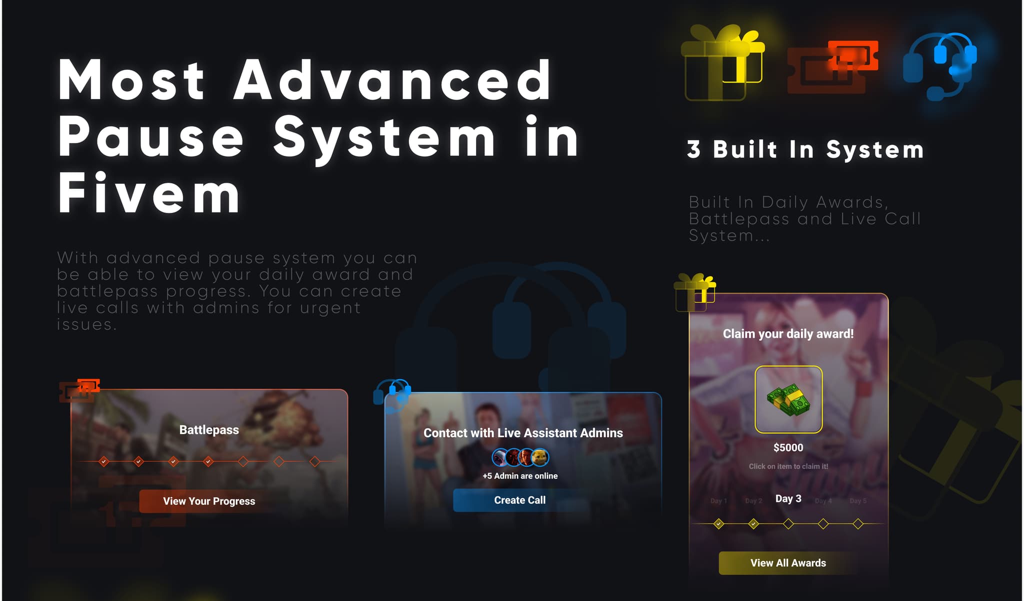 CodeM mPausemenu — Advanced Pause Menu FiveM Script — esx 3