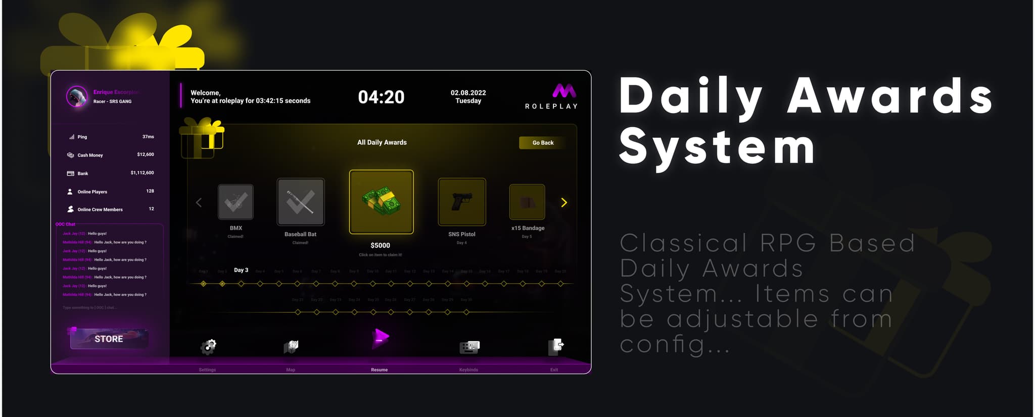 CodeM mPausemenu — Advanced Pause Menu FiveM Script — esx 4