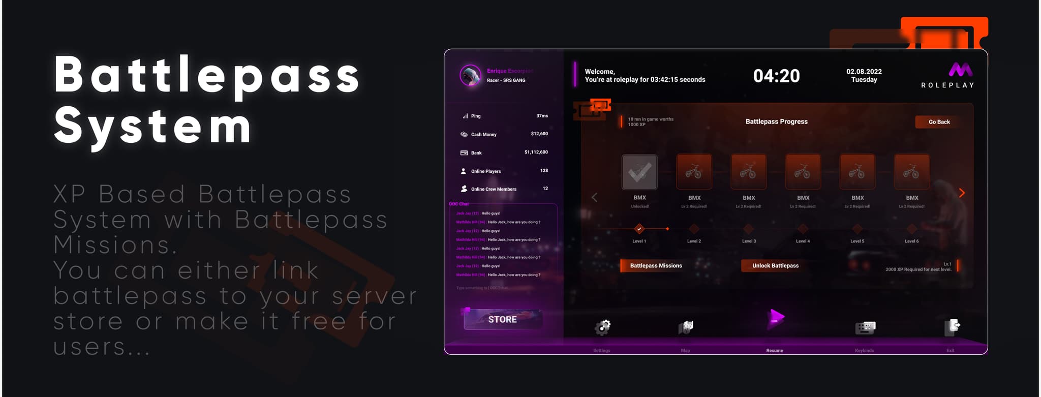 CodeM mPausemenu — Advanced Pause Menu FiveM Script — esx 5