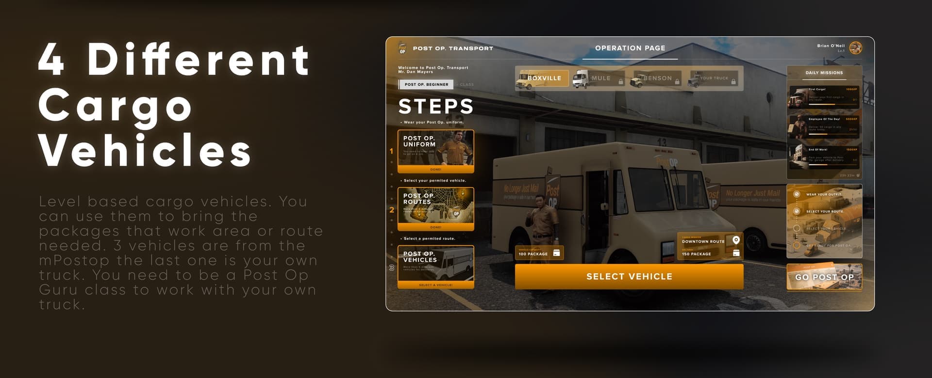 CodeM mPostop — Advanced Cargo Work FiveM Script — esx 7