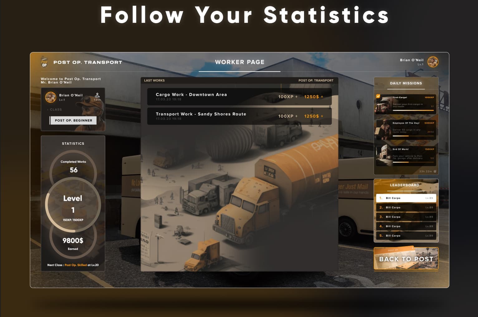 CodeM mPostop — Advanced Cargo Work FiveM Script — esx 8
