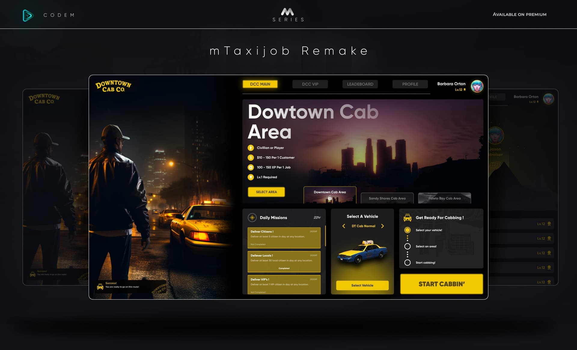 CodeM mTaxiJob — Fortschrittliches Taxi-Skript FiveM Script — esx 2