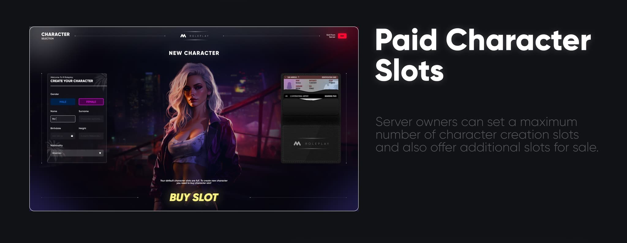 CodeM mMultichar — Advanced Multi-Character System FiveM Script — esx 5