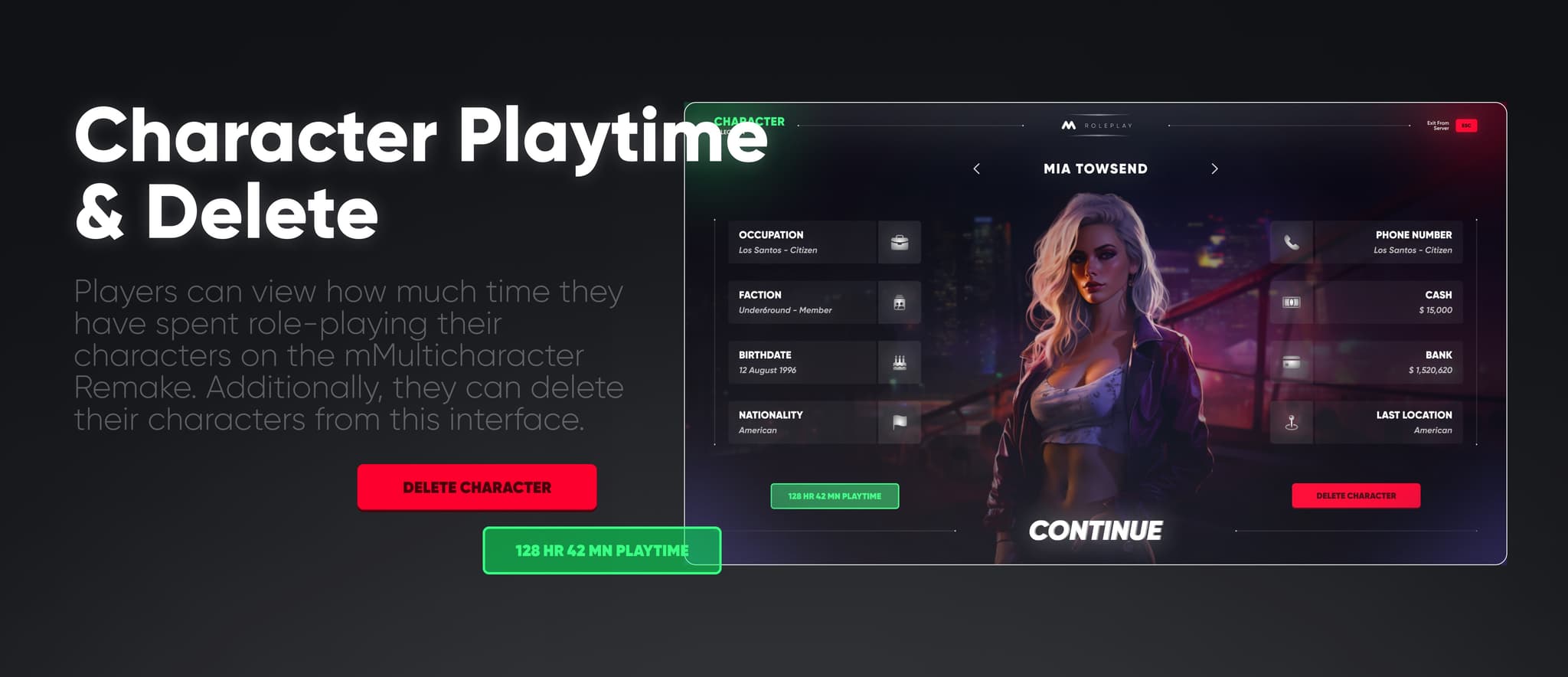 CodeM mMultichar — Advanced Multi-Character System FiveM Script — esx 8