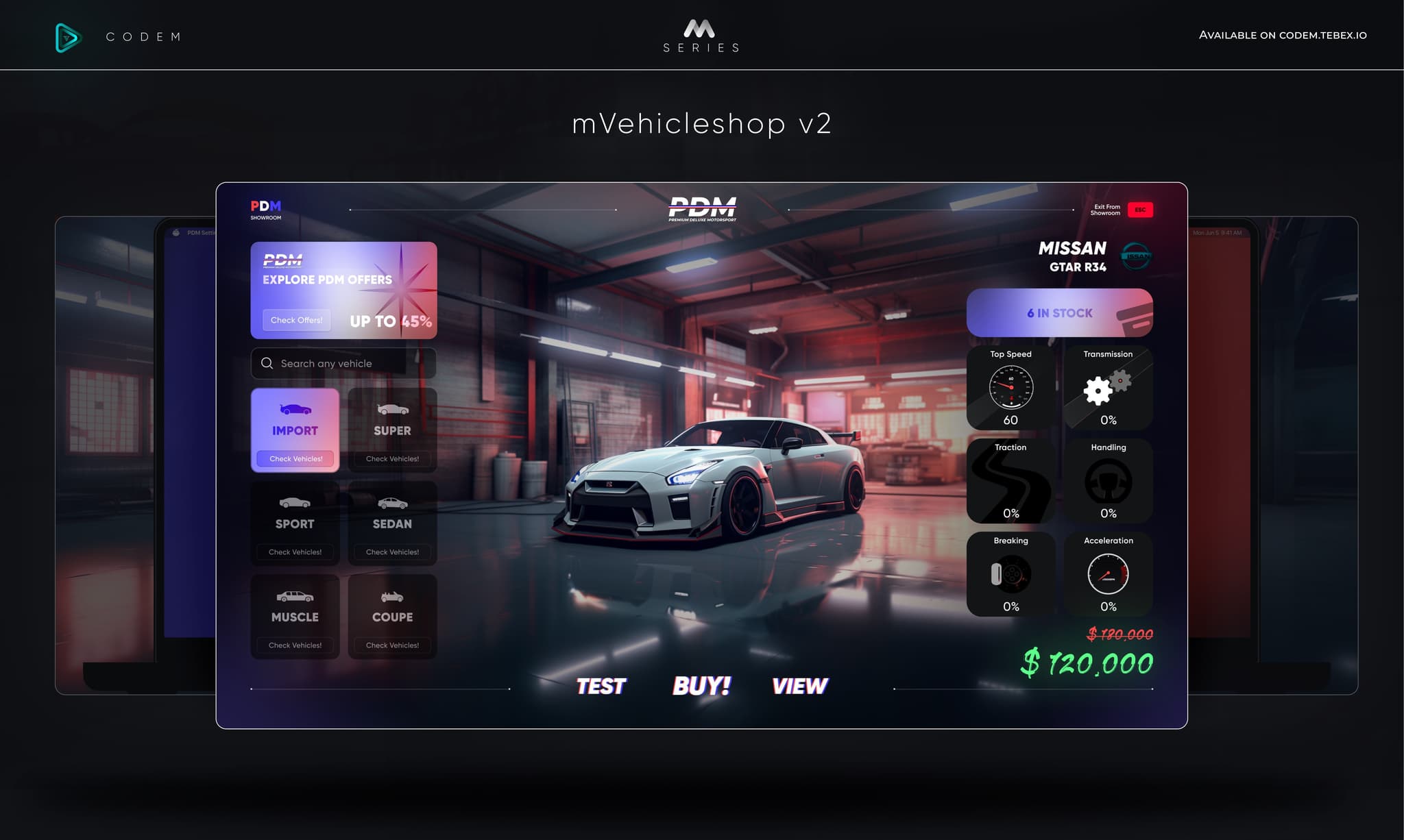CodeM mVehicleShop — Advanced Vehicle Dealership FiveM Script