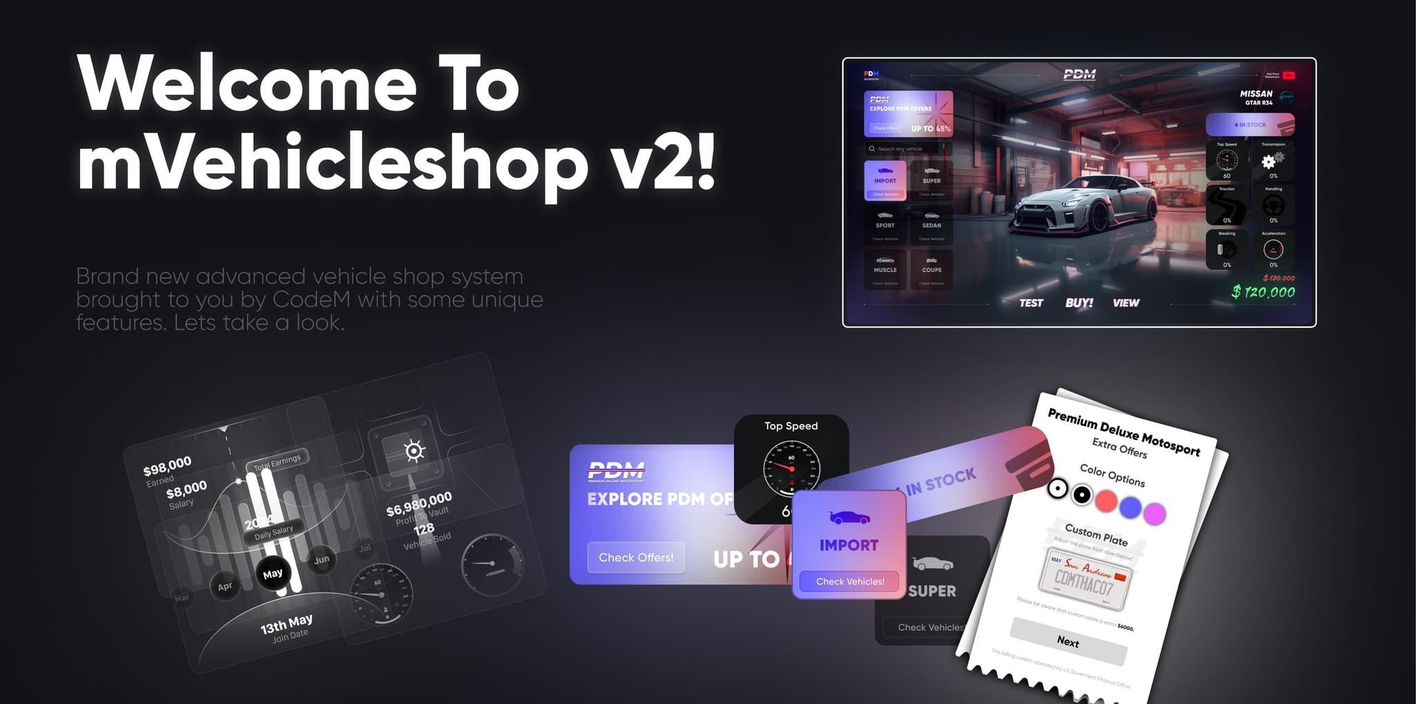 CodeM mVehicleShop — Advanced Vehicle Dealership FiveM Script — FiveM 2