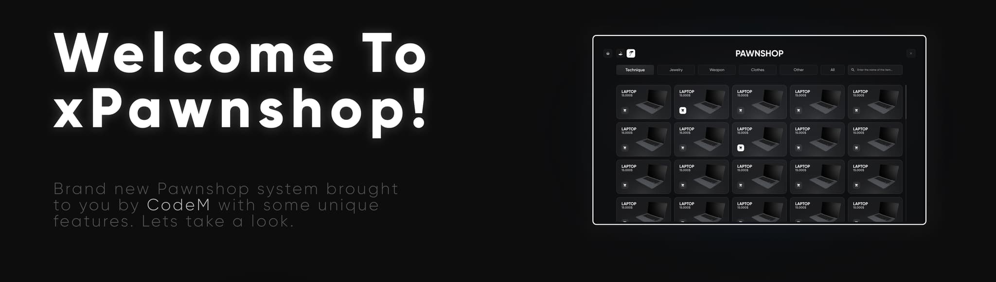 CodeM xPawnshop — Advanced Pawn Shop Script FiveM Script — esx 3