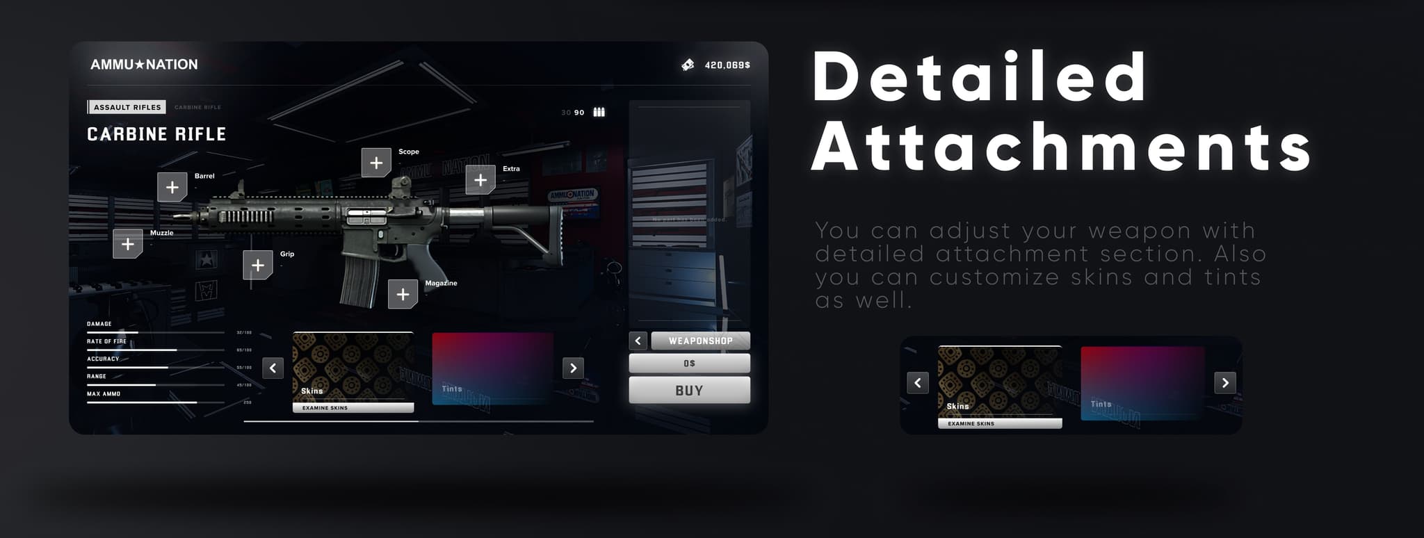 CodeM mWeaponShop — Advanced Weapon Store System FiveM Script — esx 4