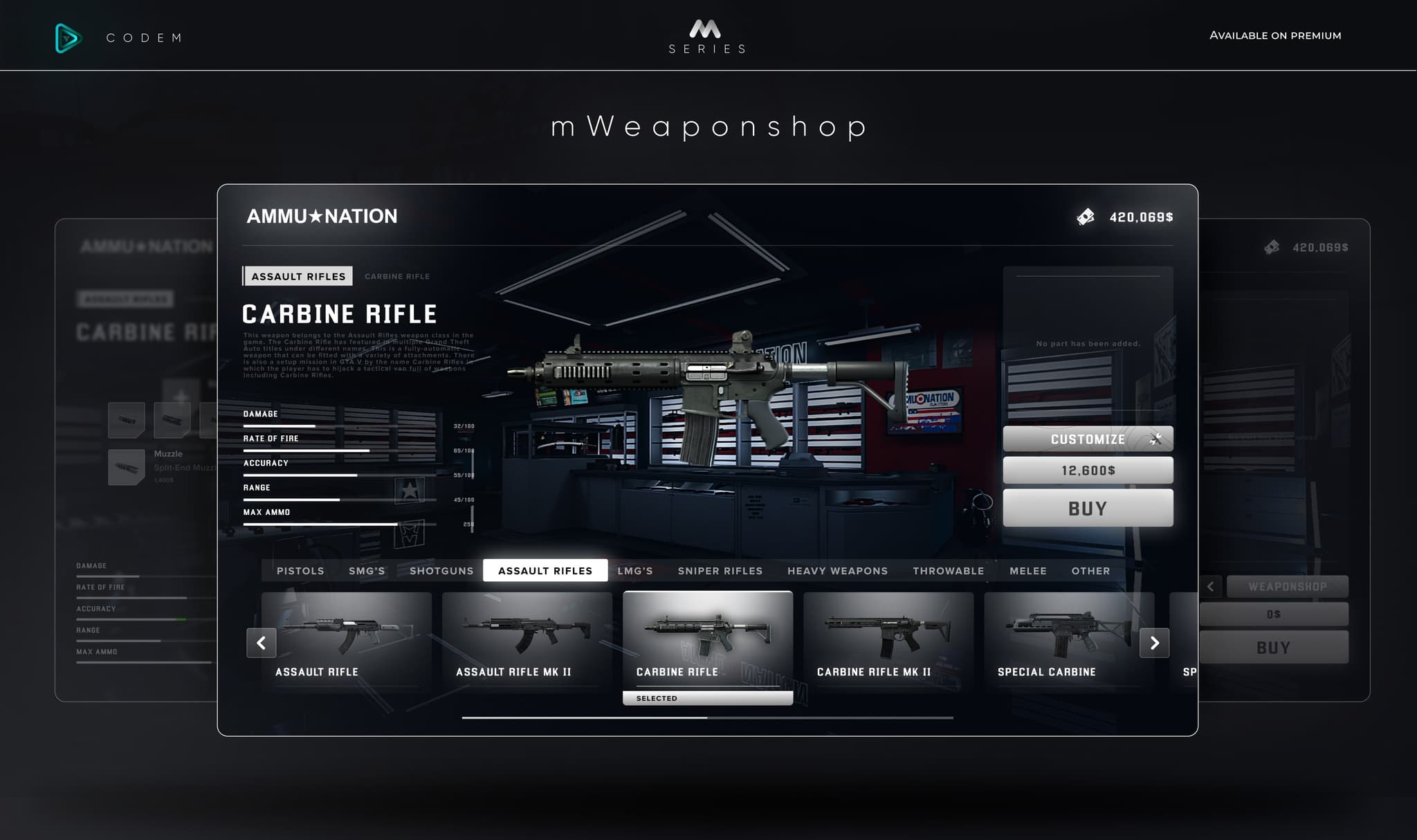 CodeM mWeaponShop — Advanced Weapon Store System
