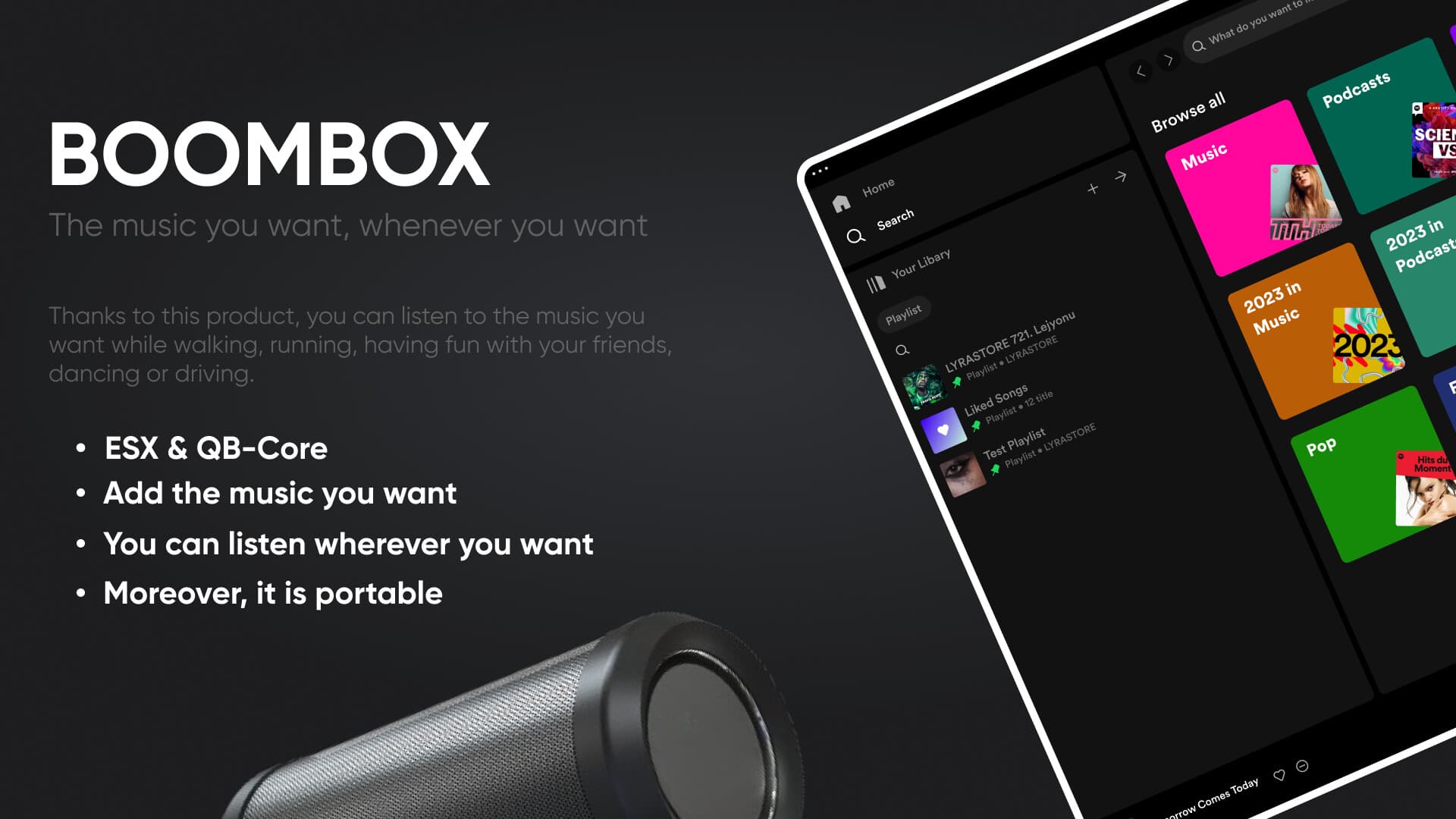 STG Boombox - Advanced Music System ESX FiveM Script