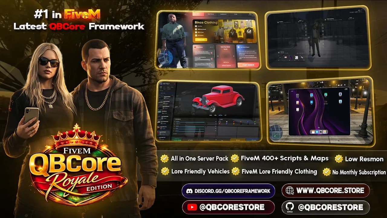 QBCore Royale Edition - Ultimate All-In-One Server Pack QBCore FiveM Script