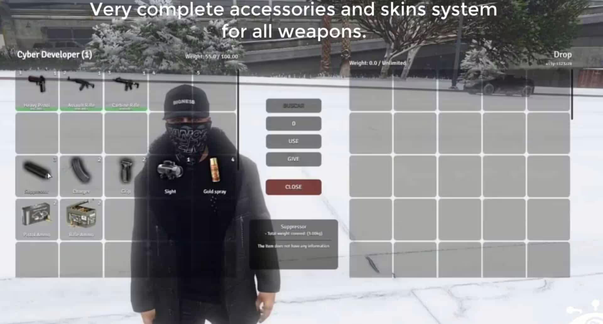 Premium Inventory Script esx FiveM Script