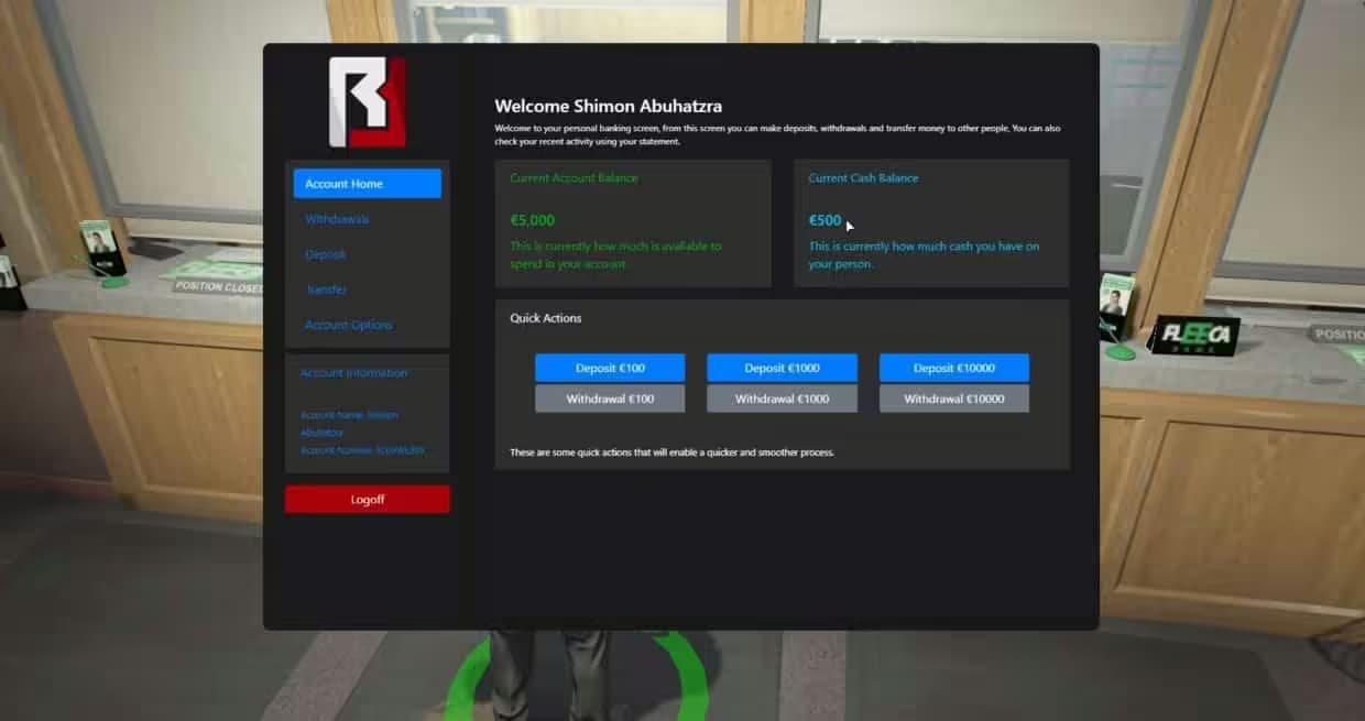 Real looking Banking (for ESX) esx FiveM Script