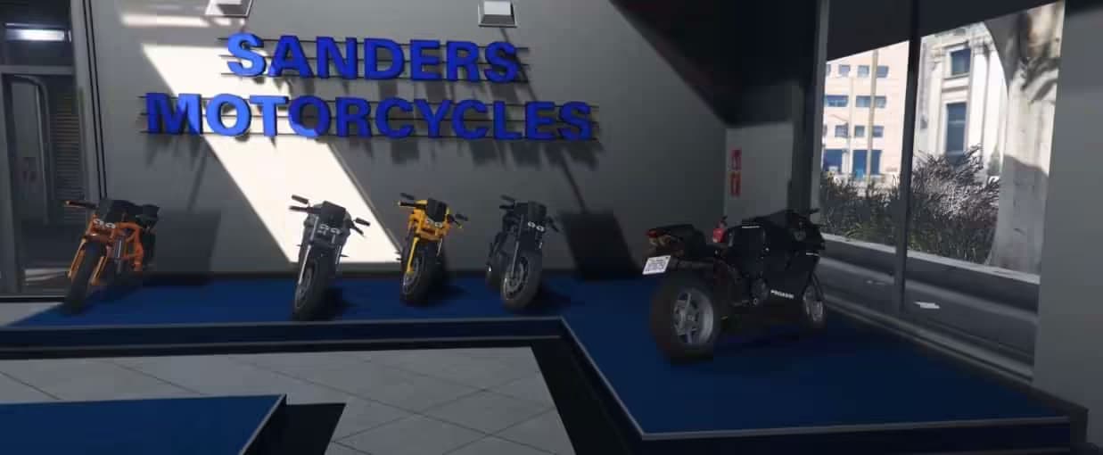 Sanders Motorcycle Dealership FiveM Script — esx 3
