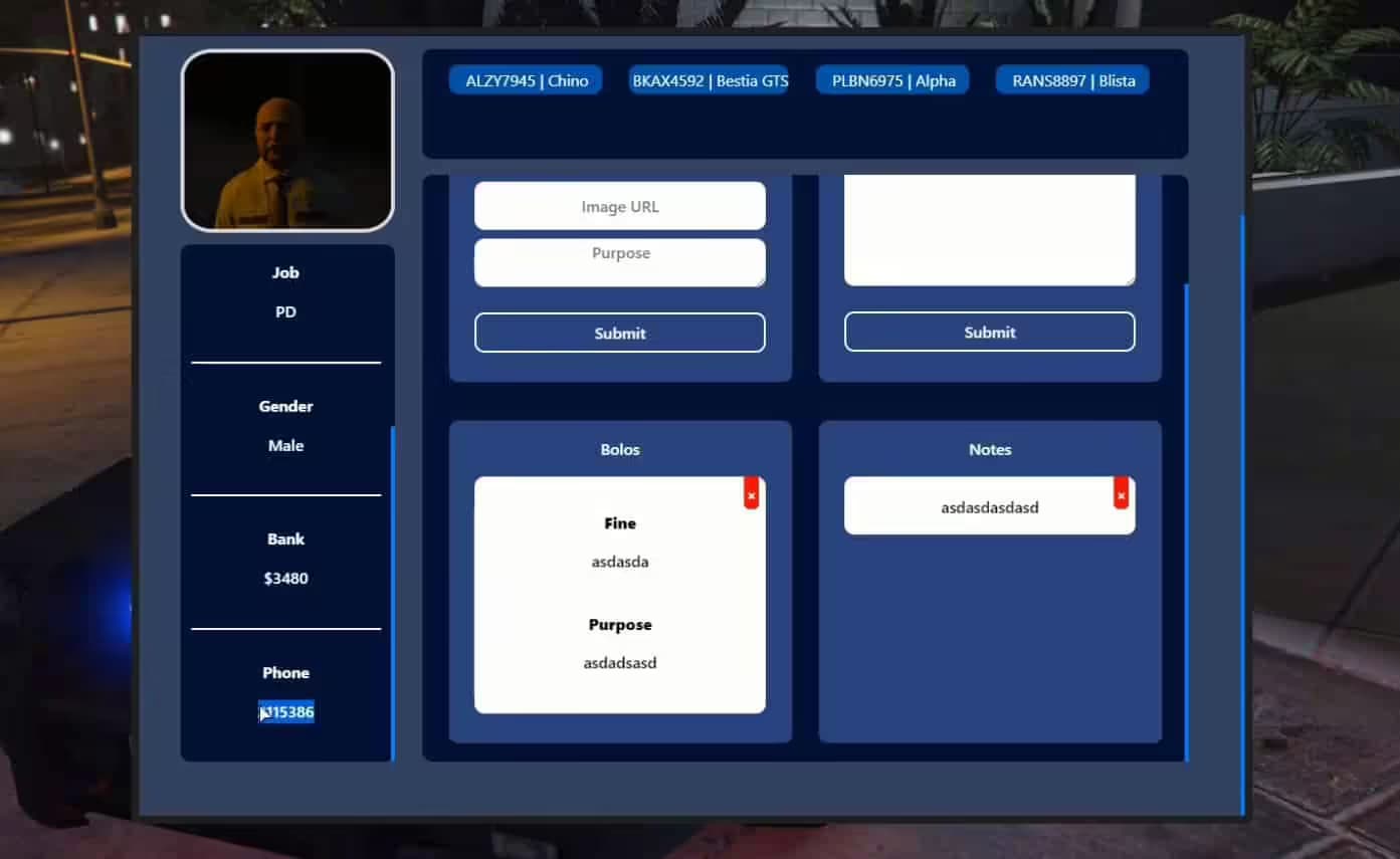 Police System MDT (with discord webhooks) FiveM Script — esx 3