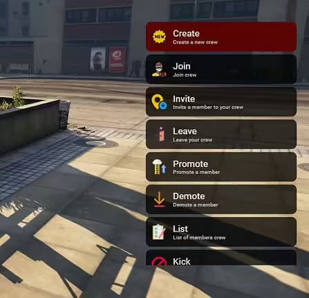 Crew System with Player Blip standalone FiveM Script