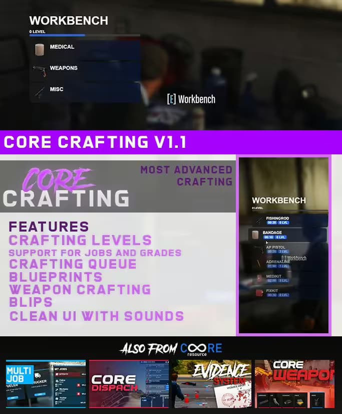 Core Crafting FiveM Script — esx 2
