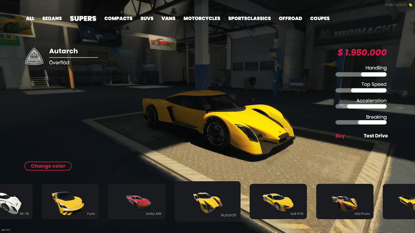 Vehicle Shop (Dealership) HUD 2.0 esx FiveM Script