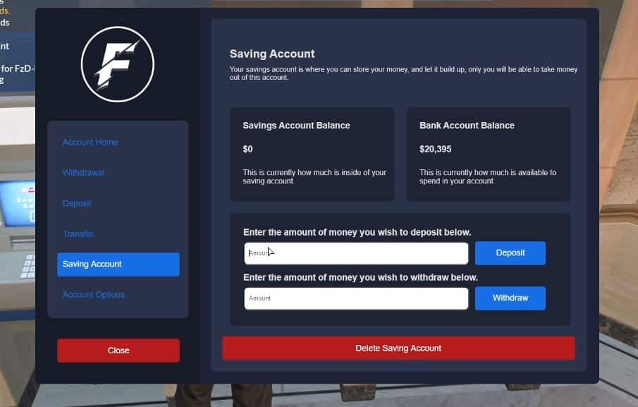 FzD Banking FiveM Script — esx 2