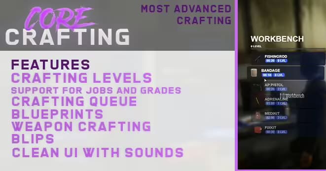 Core Crafting (QBUS) FiveM Script — qbcore 3