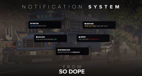 DopeNotify (v1+v2) FiveM Script — standalone 2