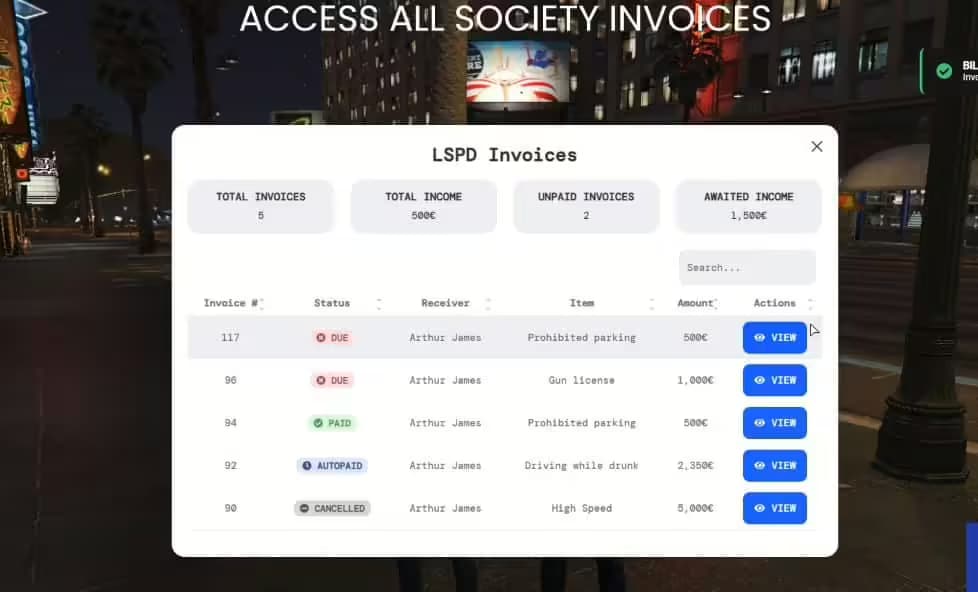 okokBilling FiveM Script — esx