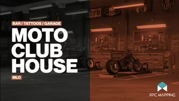 Moto Clubhouse Garage Bar Tattoos MLO esx FiveM Script