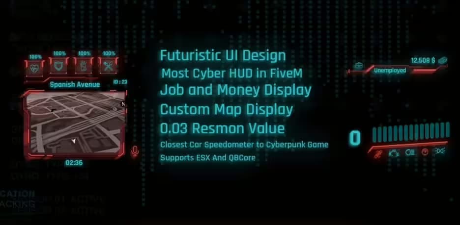 FiveM Cyberpunk HUD FiveM Script — esx 2