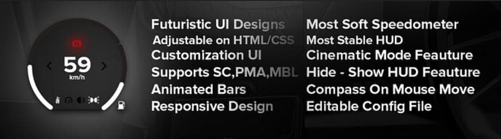 BLVCK HUD (Schwarzes HUD) V2 FiveM Script — esx 3