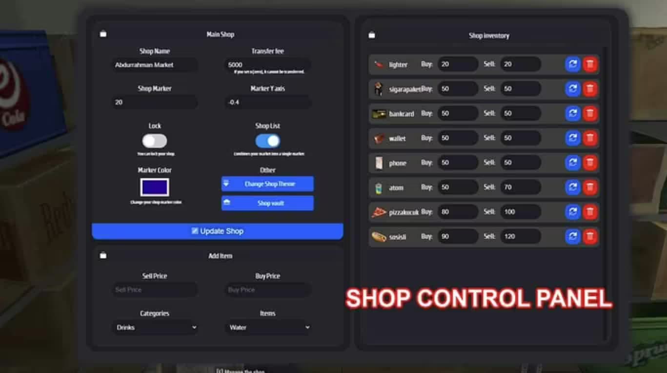 FiveM Marketplace Script (Player-Owned)