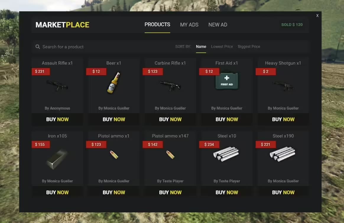 MarketPlace System (ESX/QB/VRP)