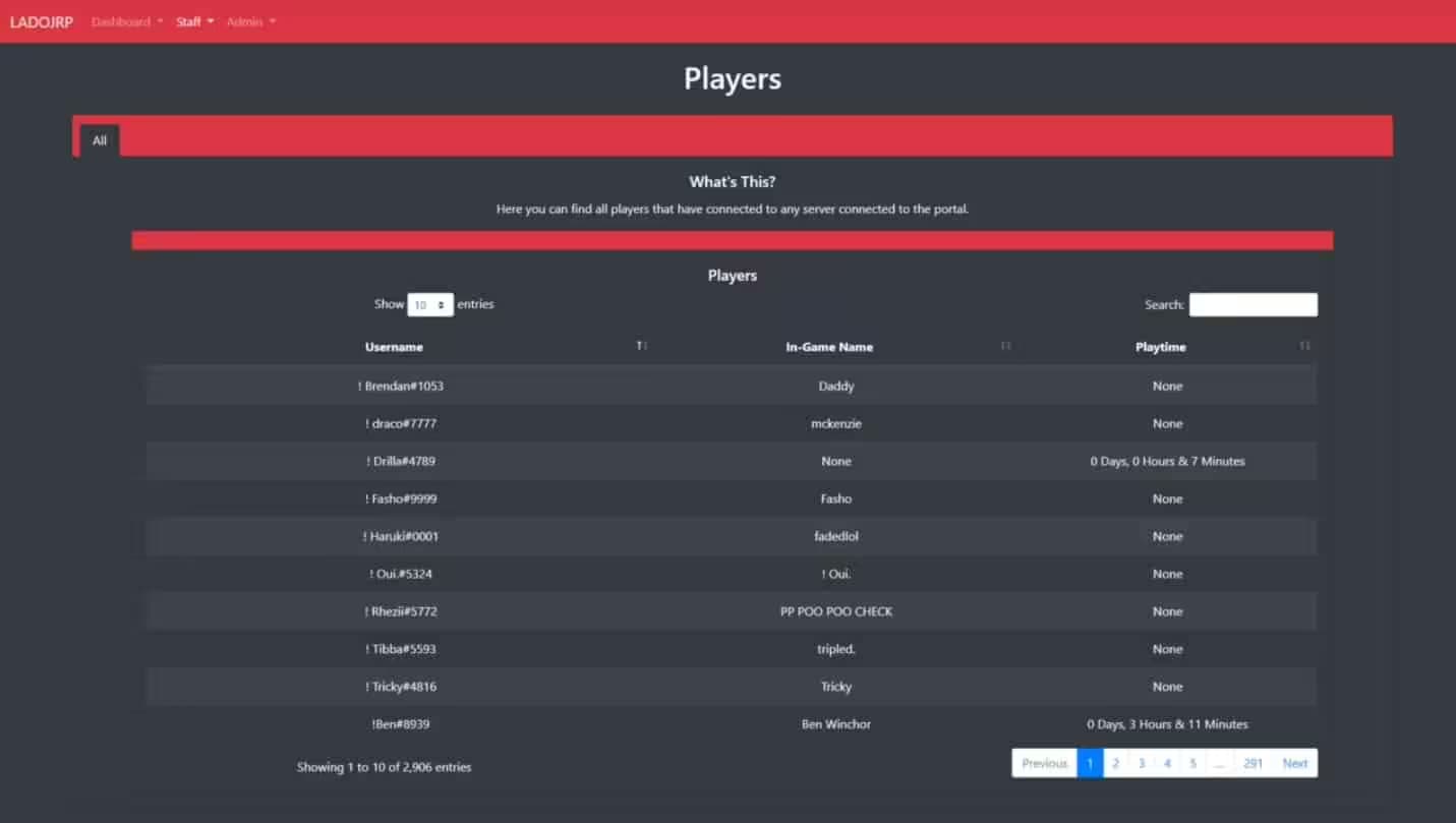 Staff Portal (Web Panel) - Warn, Kick, Ban, Command FiveM Script — esx 3