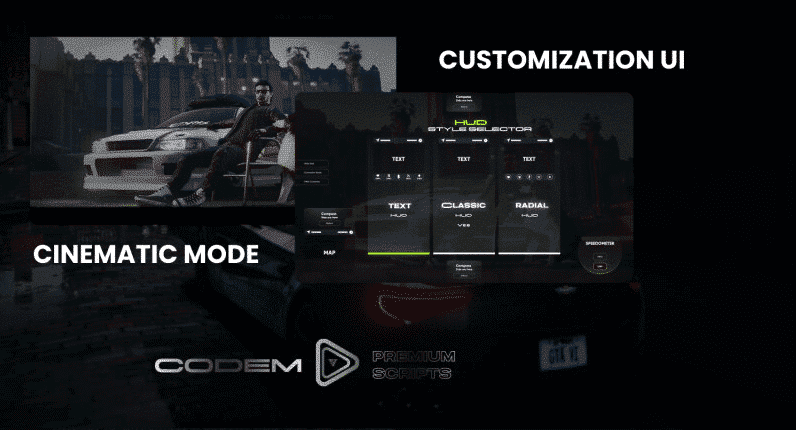 BLVCK HUD v2 NEON FiveM Script — esx 3