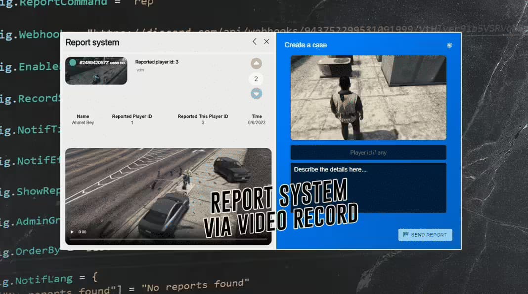 Premium Report System (with Video/Screenshot) esx FiveM Script