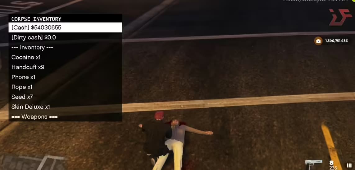 Loot Body script FiveM Script — esx