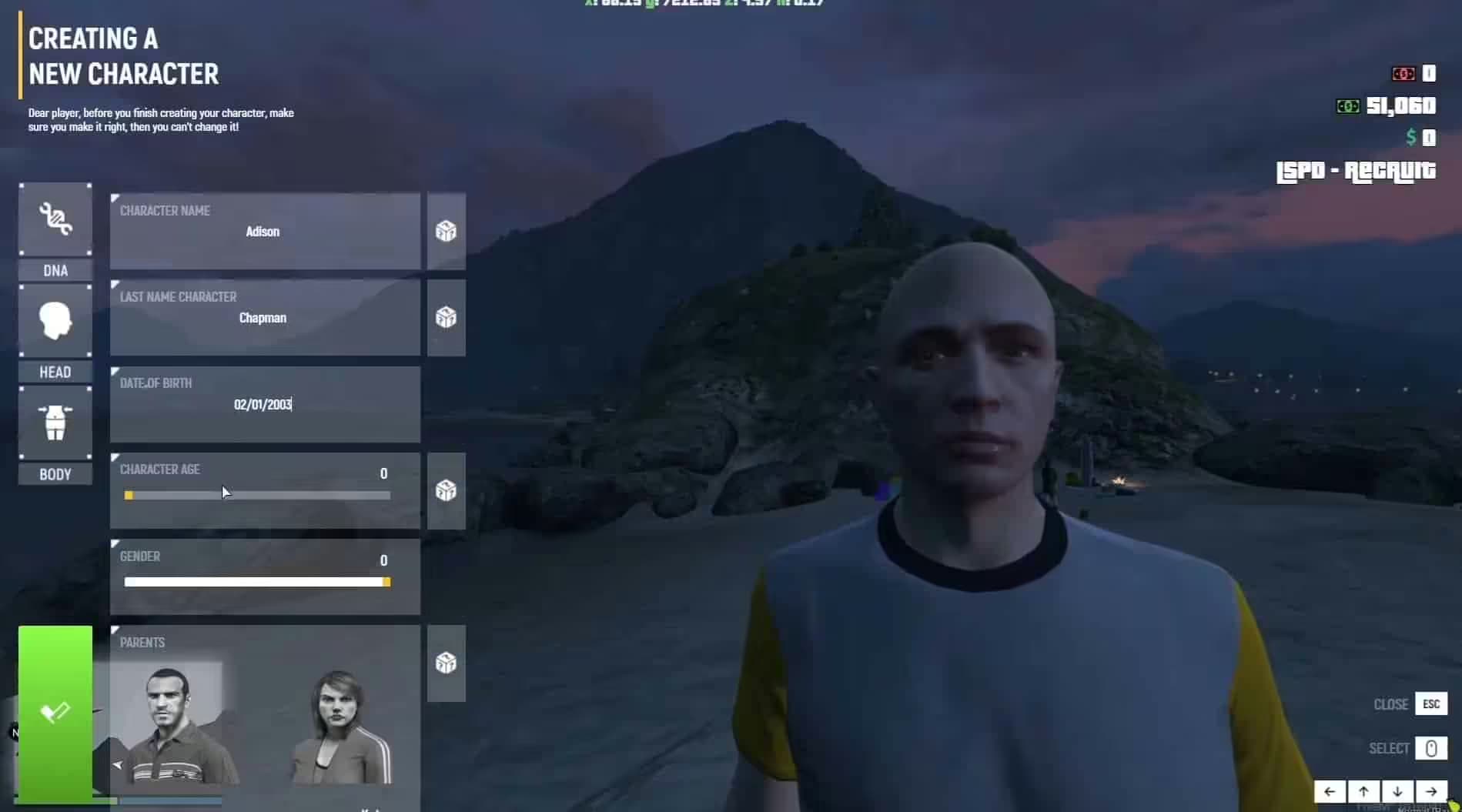 Advanced Character Creator System [Standalone] FiveM Script — esx 4