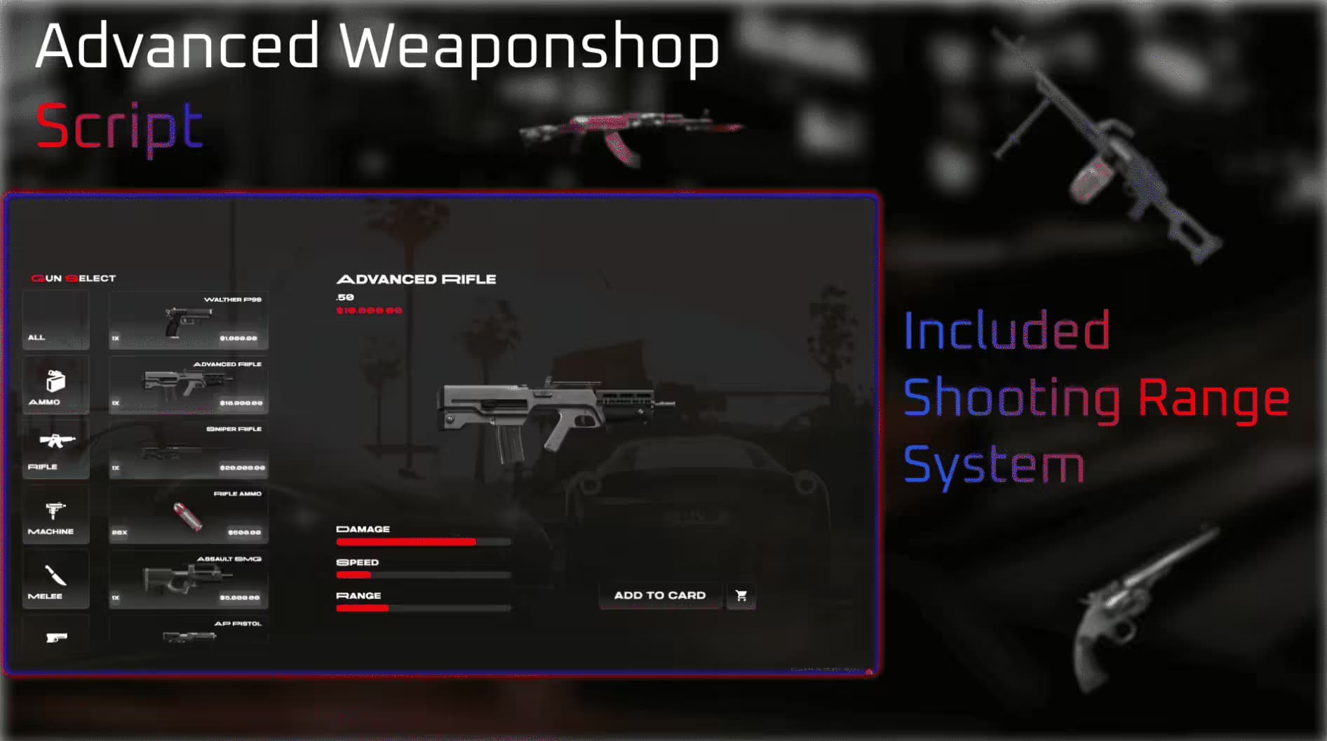 Expanded purchasable weapon shop system (Premium)