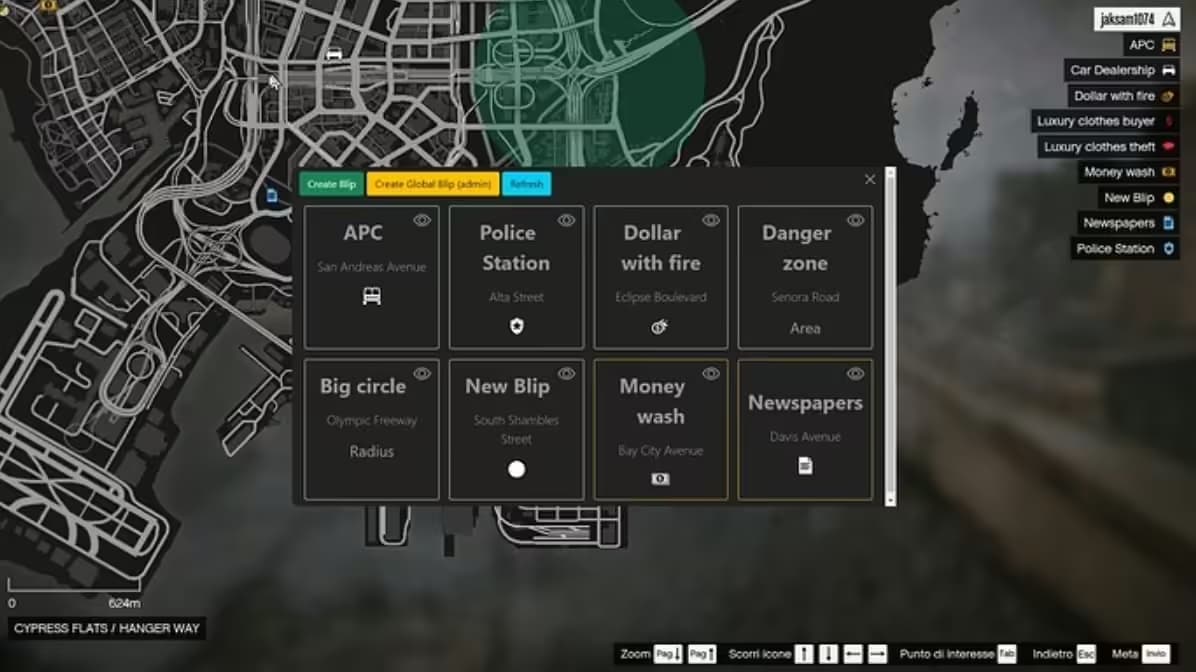 Blips Creator FiveM Script — esx 2
