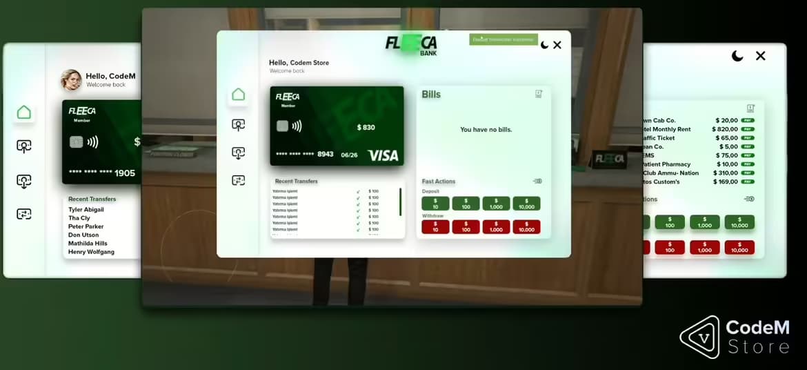 CodeM Fleeca (QB) FiveM Script — qbcore 4