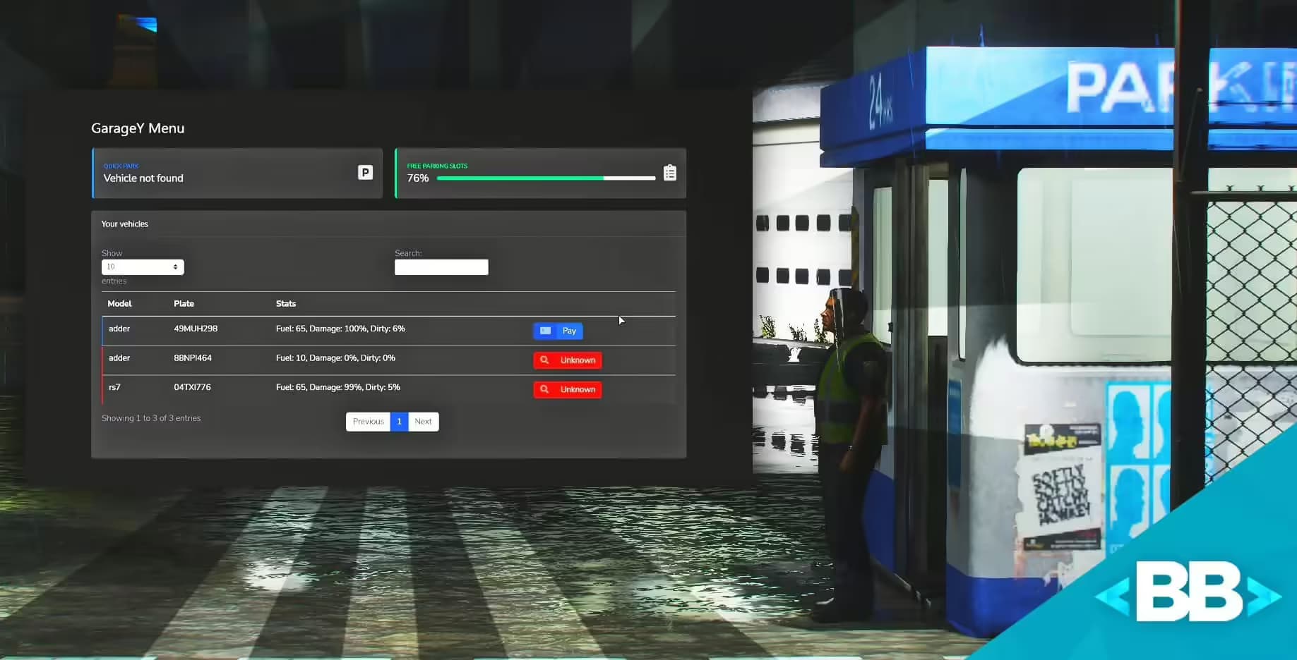 BB Garages FiveM Script — qbcore