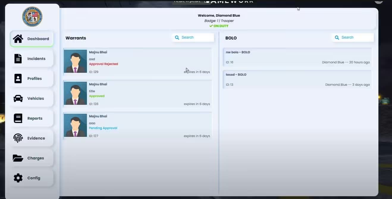 CopNet MDT (ESX/QB) esx FiveM Script