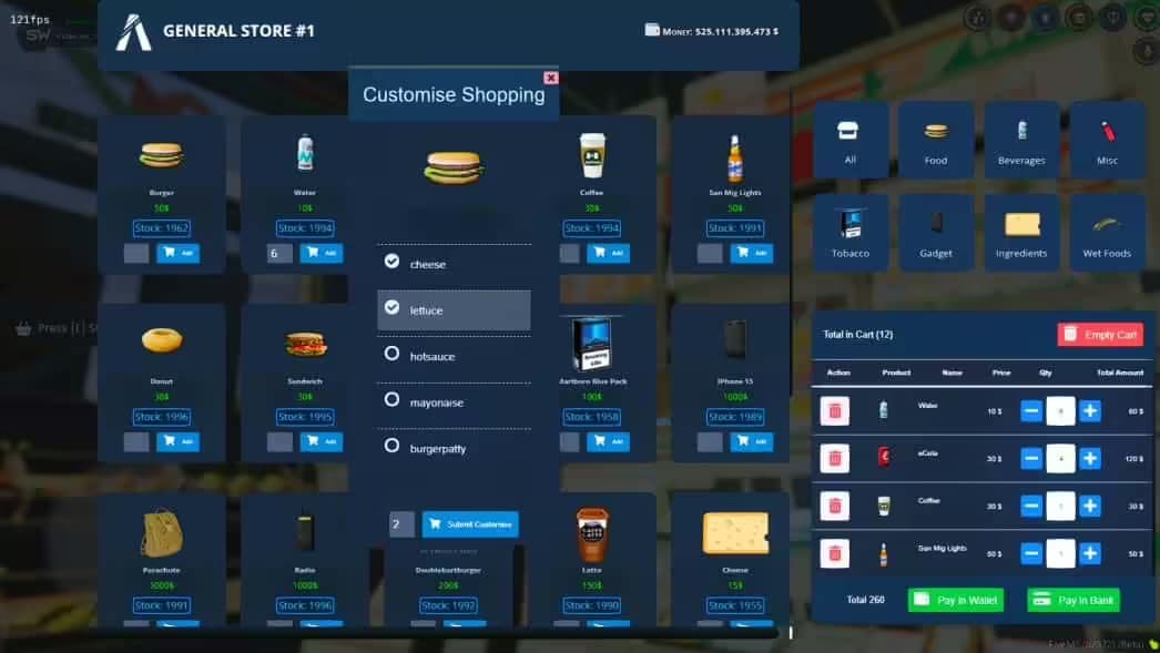 QBCore Advanced Shops: Store/Vehicle/Weapons/Movable