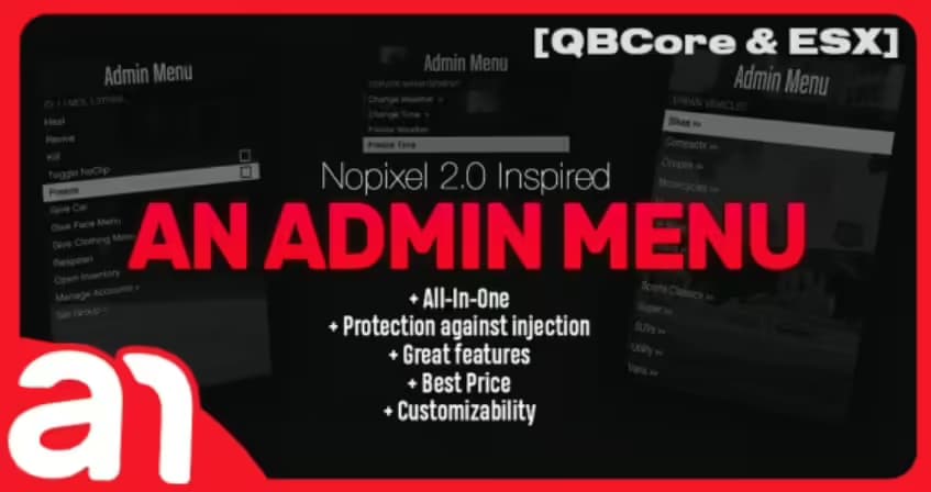 AN Admin Menu (QB/ESX) esx FiveM Script