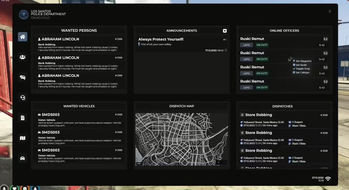 LS MDT (ESX/QB) FiveM Script — esx 2