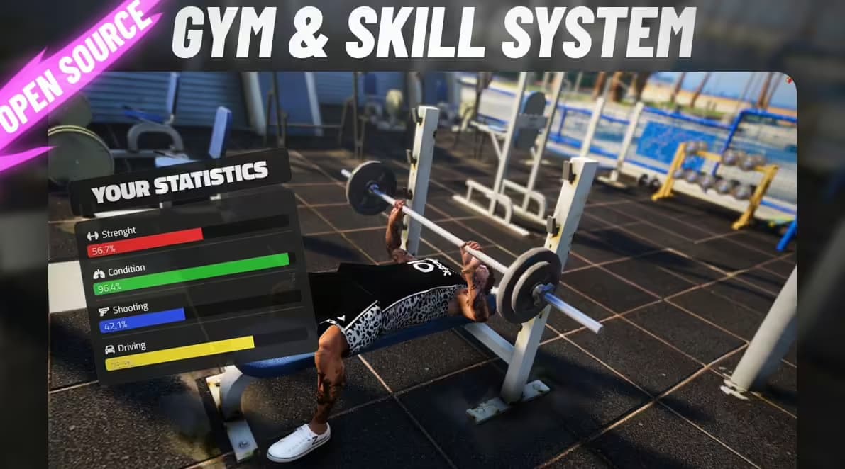 GYM & SKILLS (ESX/QB) esx FiveM Script
